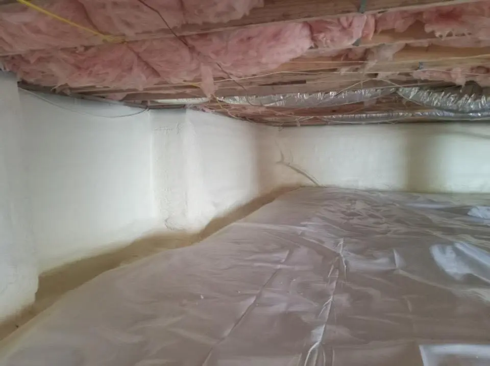 Crawl space encapsulation with closed-cell spray foam for Commercial Roof Restoration in SeaTac